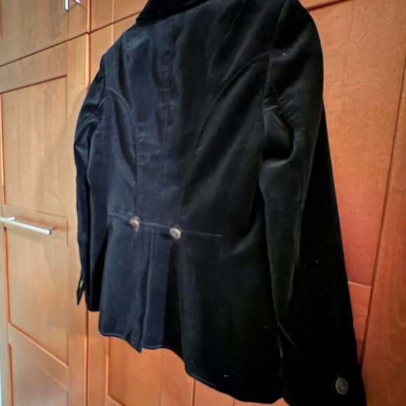 Banana Republic Black Velvet Blazer Jacket Womens Classic Tailored Sz 8 - Picture 8 of 9